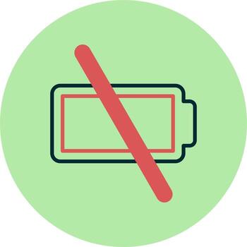 vacío batería vector icono