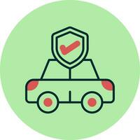 icono de vector de seguro de coche