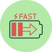 Fast Charge Vector Icon