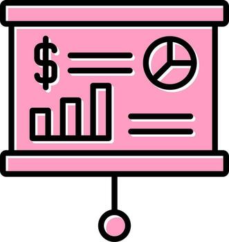 icono de vector de presentación