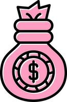 Money Bag Vector Icon