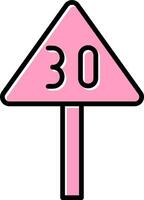 Speed Limit Vector Icon