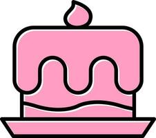 icono de vector de pastel de cumpleaños