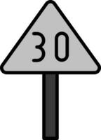 Speed Limit Vector Icon