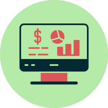 icono de vector de análisis de datos