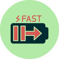 Fast Charge Vector Icon