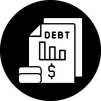 icono de vector de deuda