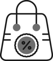 icono de vector de bolsa de compras