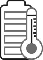 batería temperatura vector icono