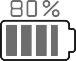 80 Percent Vector Icon