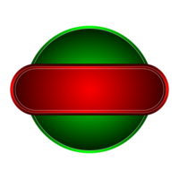 Islamic red and green banners png AI generative
