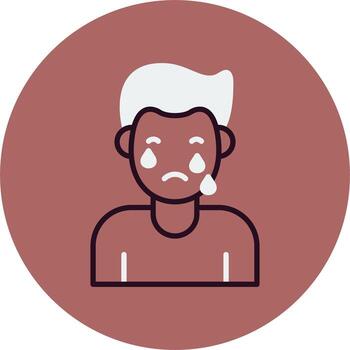llorar vector icono