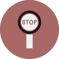 icono de vector de señal de stop