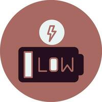 Low Battery Vector Icon