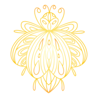 Golden bug illustration png