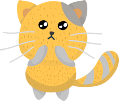 Cute cat cartoon illustration png