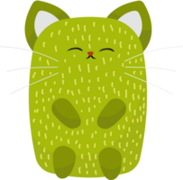 Cute cat cartoon illustration png