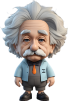 albert einstein personaggio ai generativo png