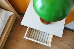 top view of a opened empty drawer photo