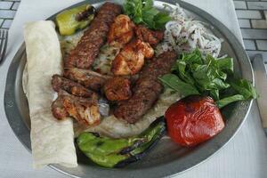 Traditional Turkish Cuisine Meatball Akhisar Kofte photo