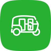 Rickshaw Creative Icon Design vector