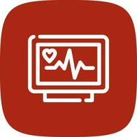 ECG Monitor Creative Icon Design vector