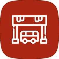 Bus Stop Creative Icon Design vector