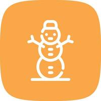 diseño de icono creativo de muñeco de nieve vector