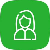 Female Worker Creative Icon Design vector