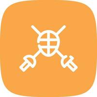 Fencing Creative Icon Design vector
