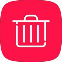 Trash Bin Creative Icon Design vector