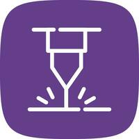 Water Cutting Machine Creative Icon Design vector