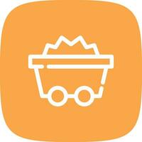 Mine Cart Creative Icon Design vector
