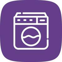 Washing Machine Creative Icon Design vector