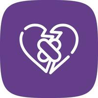 Broken Heart Creative Icon Design vector