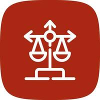 Balance Scale Creative Icon Design vector