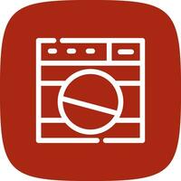 Washing Machine Creative Icon Design vector