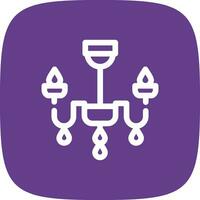 Chandelier Creative Icon Design vector