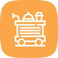 Food Trolley Creative Icon Design vector