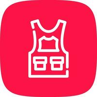 Bulletproof Vest Creative Icon Design vector