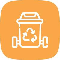 Trash Bin Creative Icon Design vector