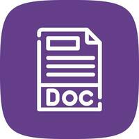 Doc File Format Creative Icon Design vector