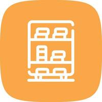 Bookshelf Creative Icon Design vector