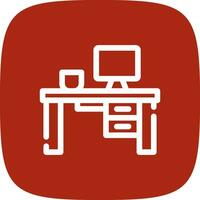 Office Desk Creative Icon Design vector