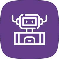 Industrial Robot Creative Icon Design vector