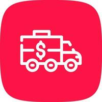 Bank Truck Creative Icon Design vector