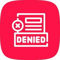 Denied Creative Icon Design vector