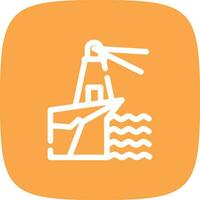 Lighthouse Landscape Creative Icon Design vector