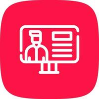 Online Lecture Creative Icon Design vector