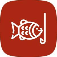 Hooked Fish Creative Icon Design vector